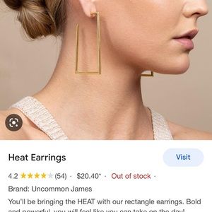 Nwt n box uncommon james sold out heat earrings